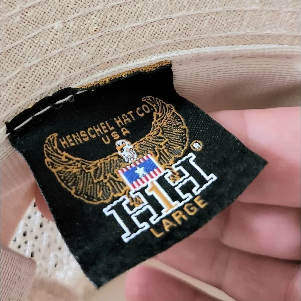 Henschel Hat Co. Cotton Canvas Vented Mesh Safari Hat Sz Large